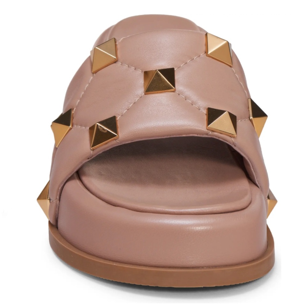 Valentino Pink Studded Platform Slide Sandals